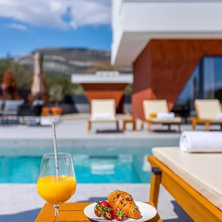 Seven Hearts With Heated Pool And Private Basketball Playground Near Split Villa